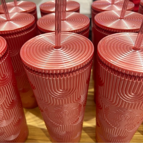 Starbucks Pink Pearl Mermaid Siren Scales Cold Cup Tumbler 24oz 2023 UnReleased - Picture 10 of 11